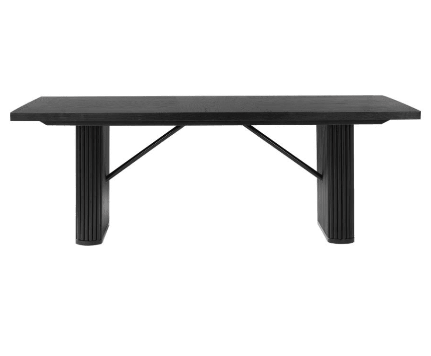 Catherine 7-piece Double Pedestal Dining Table Set Charcoal Grey and Black