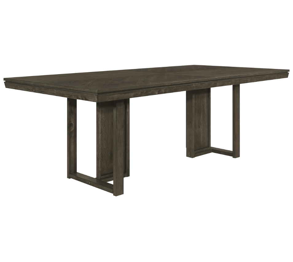 Kelly Rectangular Dining Set - Beige & Dark Gray