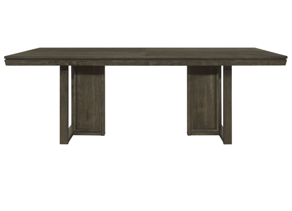 Kelly Rectangular Dining Set - Beige & Dark Gray