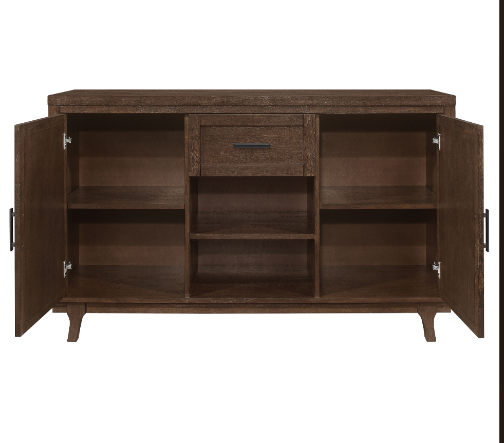 Reynolds 2-Door Dining Sideboard Server Brown Oak