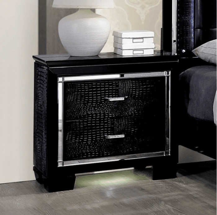 Bellanova Queen Glam Bedroom Set - Black