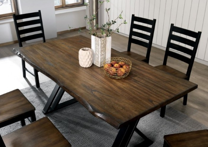 Barbary Industrial Live Edge Dining Table