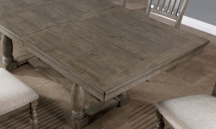 Newcastle 90" Wooden Dining Table - Antique Gray