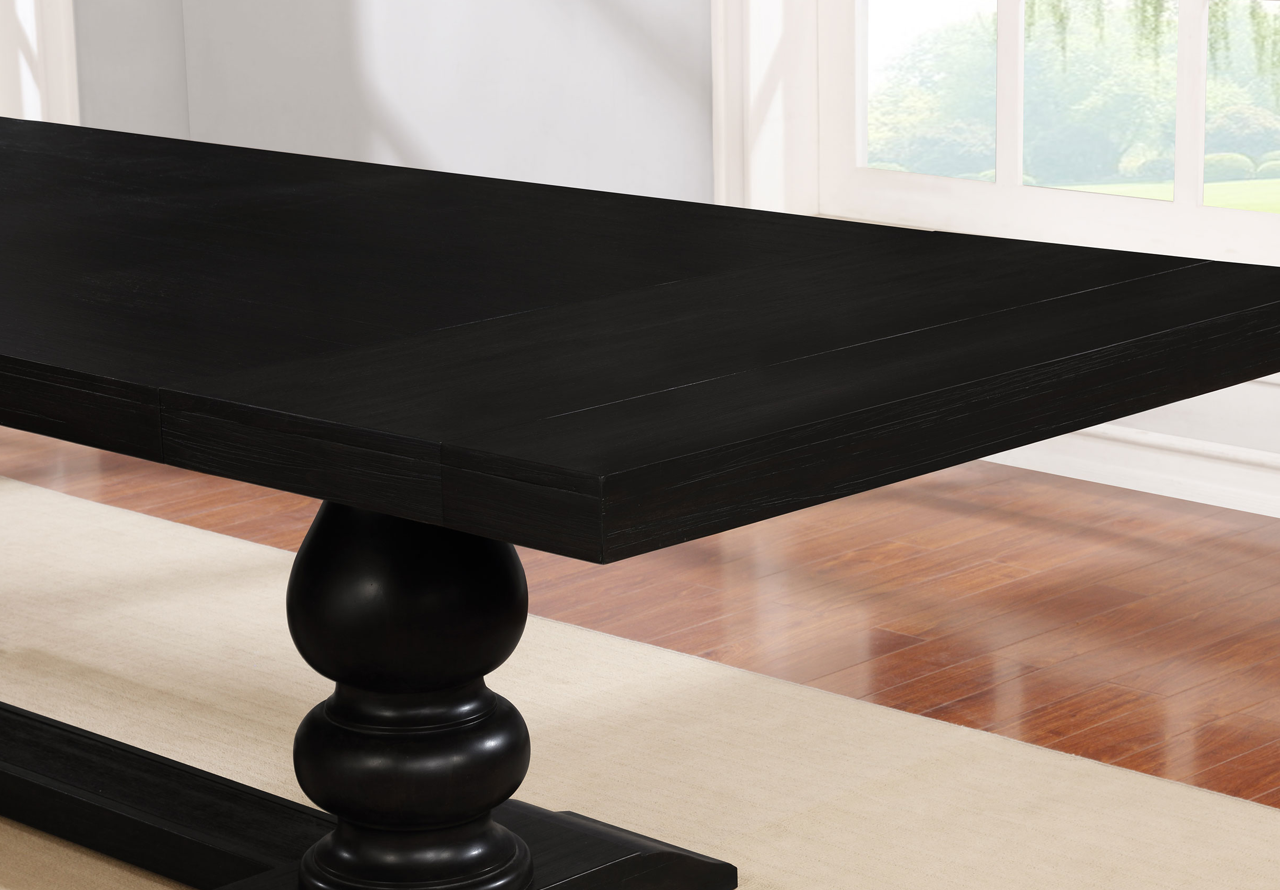 Phelps Rectangular Dining Table Antique Noir