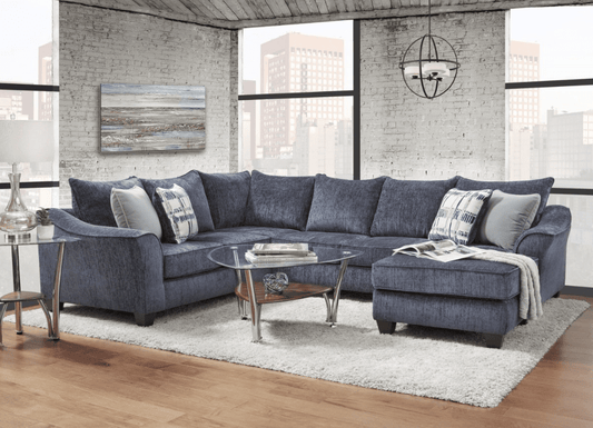 7750 Captive Lapis Upholstered Sectional - Blue