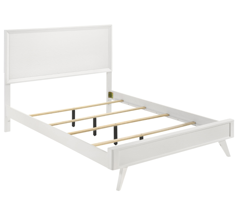 Janelle Modern White King Bed