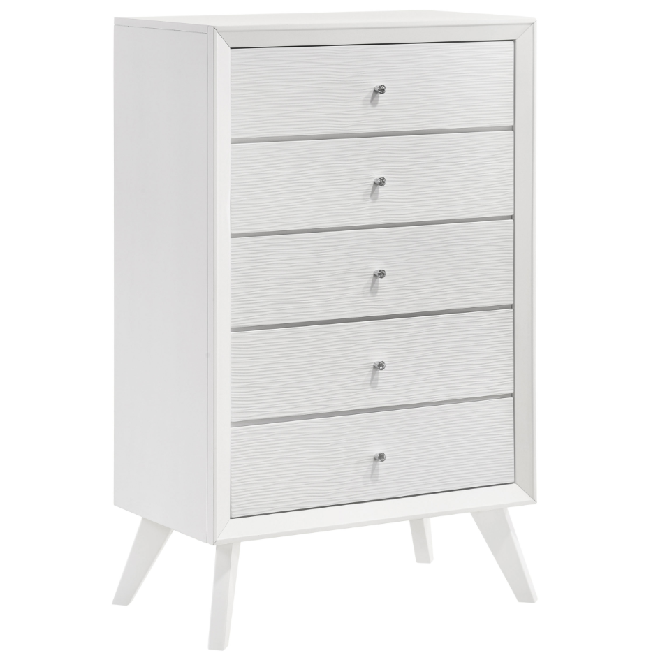 Janelle 5-Drawer Chest White