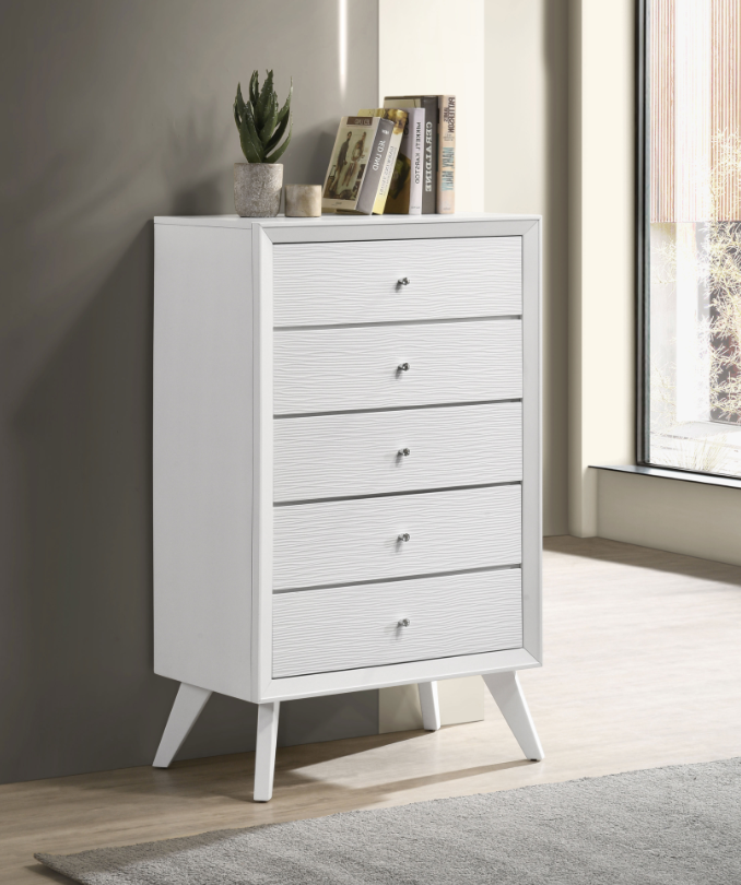 Janelle 5-Drawer Chest White