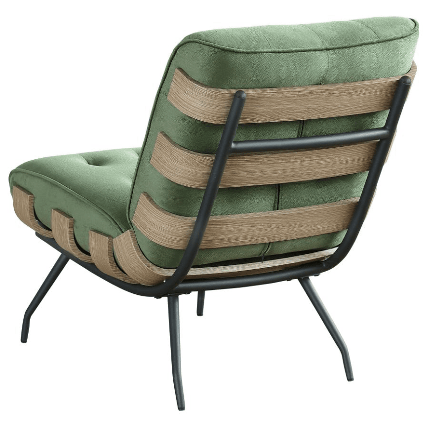 Misty Mixed Media Accent Chair - Green