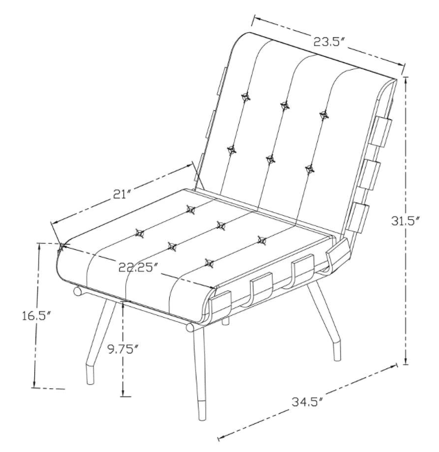 Misty Mixed Media Accent Chair - Green