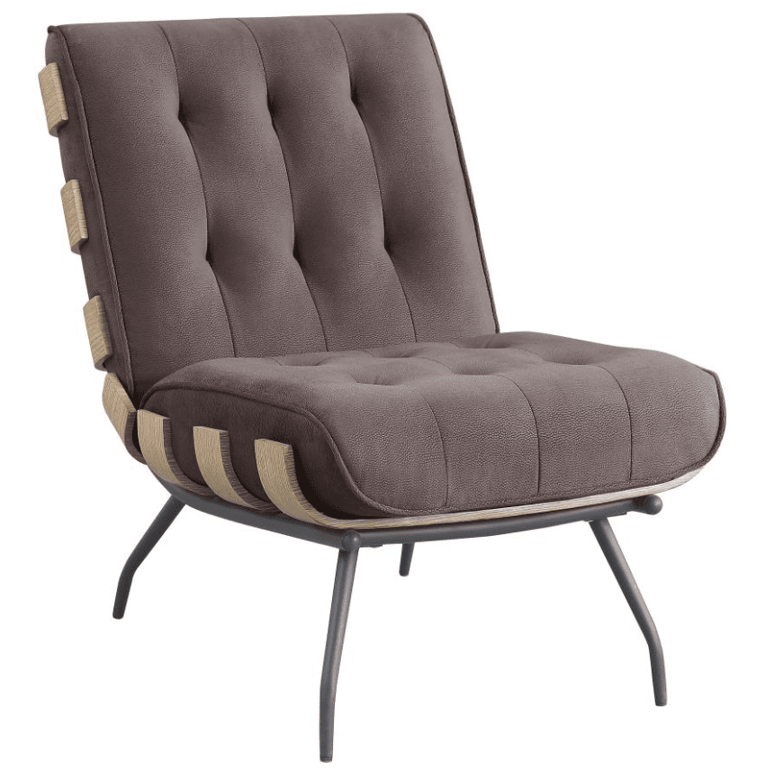 Misty Mixed Media Accent Chair - Brown