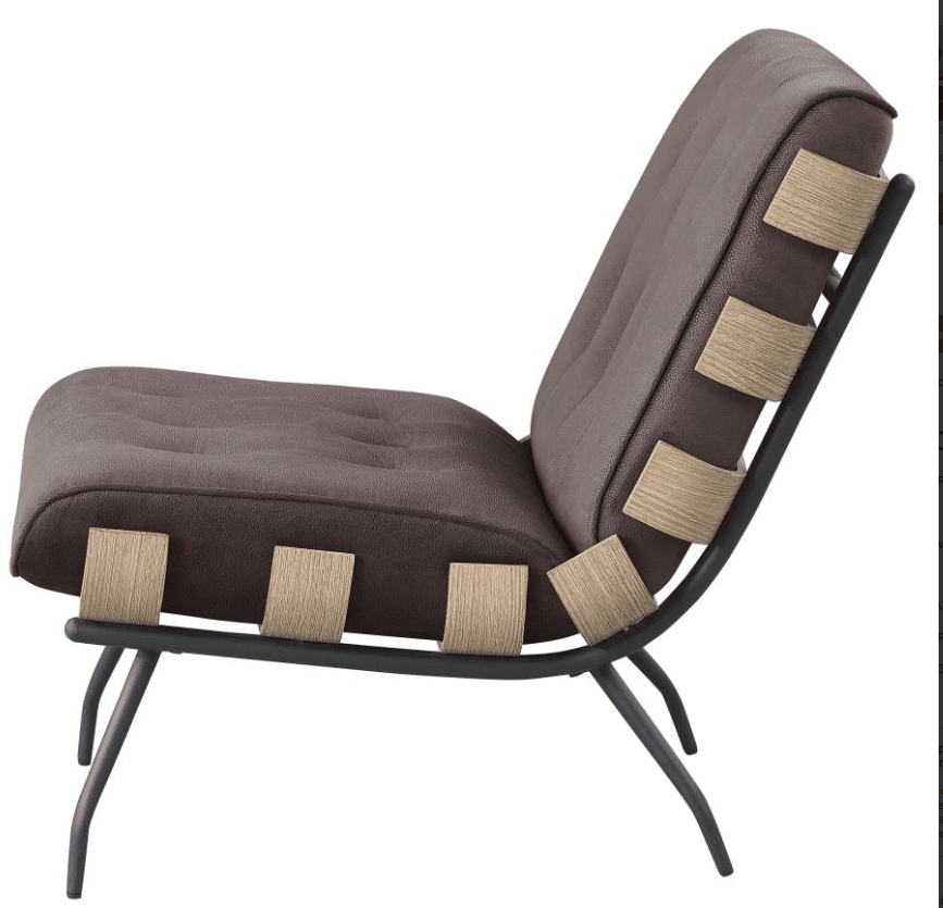 Misty Mixed Media Accent Chair - Brown