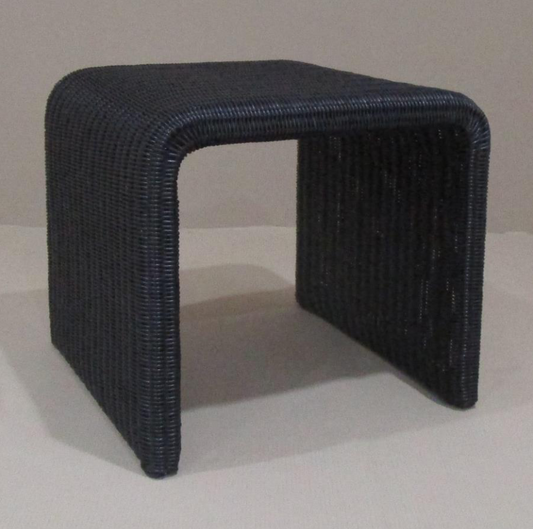 Juanita Square Black Rattan End Table