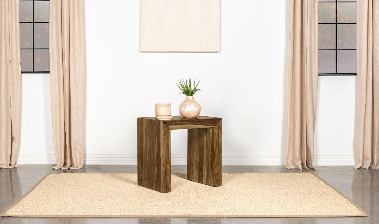 Odilia Square Solid Wood Coffee Table Auburn