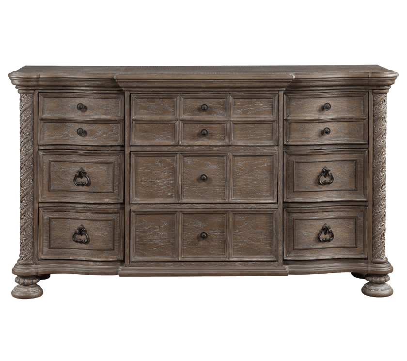 Emmett Traditional 9-Drawer Dresser - Walnut