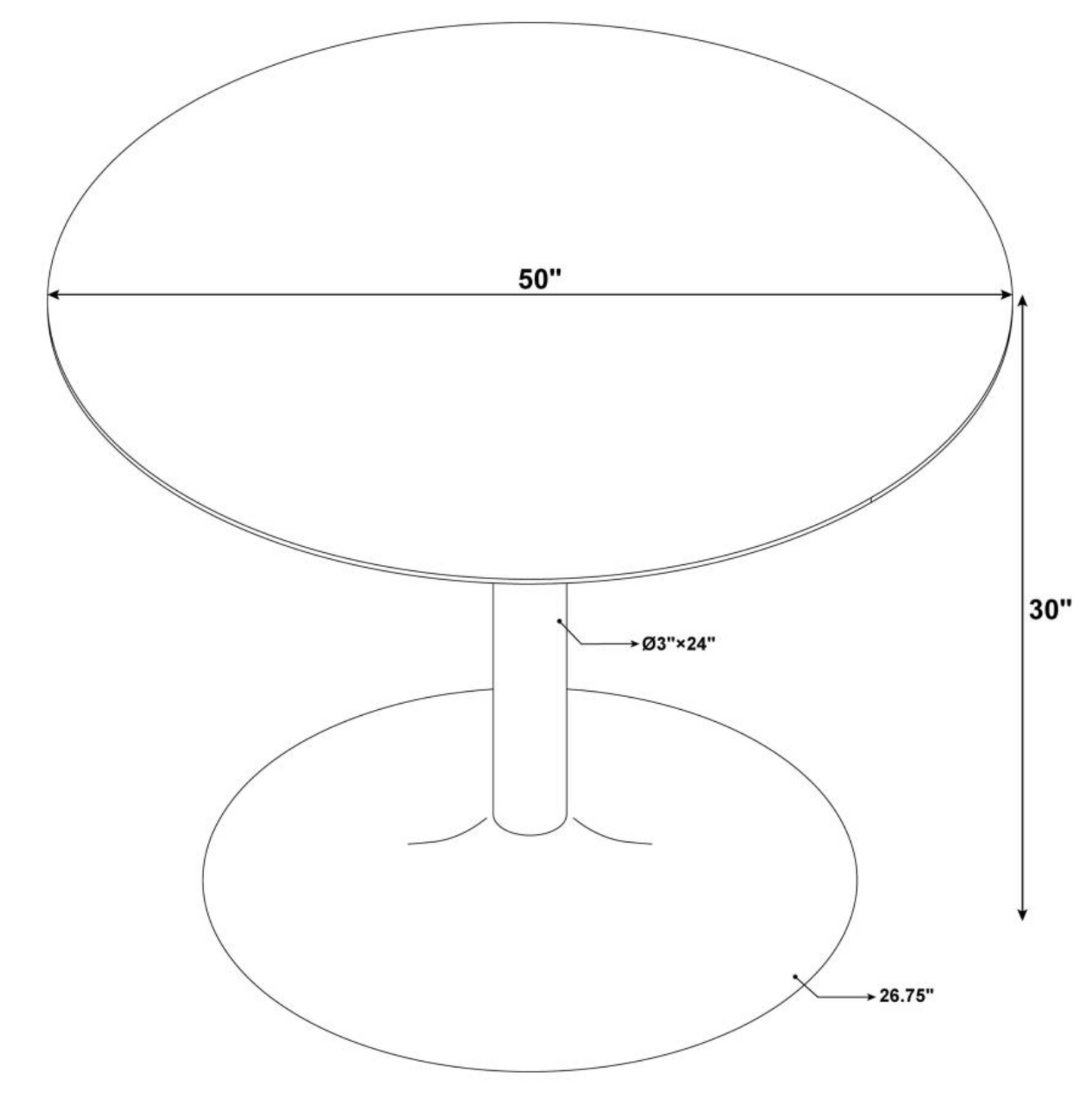 Kella 50" Round Dining Table Natural Marble and Gold