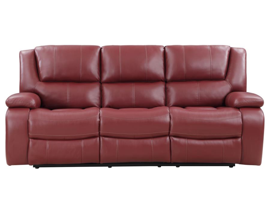 Camila Upholstered Glider Recliner Chair Red Faux Leather