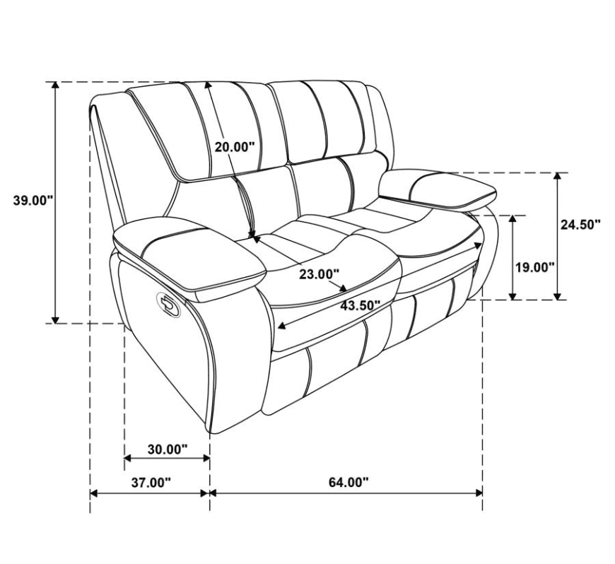 Camila Red Faux Leather Motion Sofa