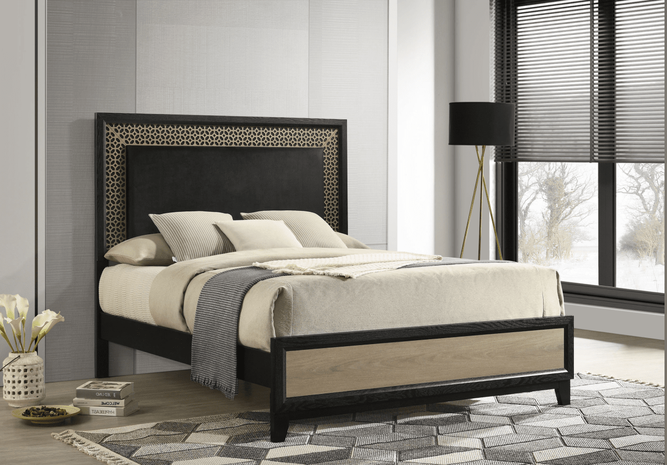 Valencia Art Deco Style Queen Bedroom Set