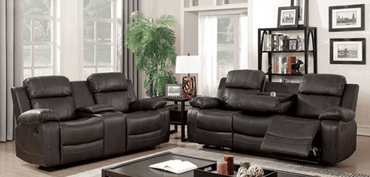 Pondera Motion Sofa & Loveseat Set - Dark Brown