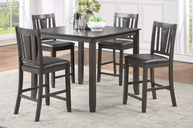 Ardon 5PC Counter Height Dining Set - Gray