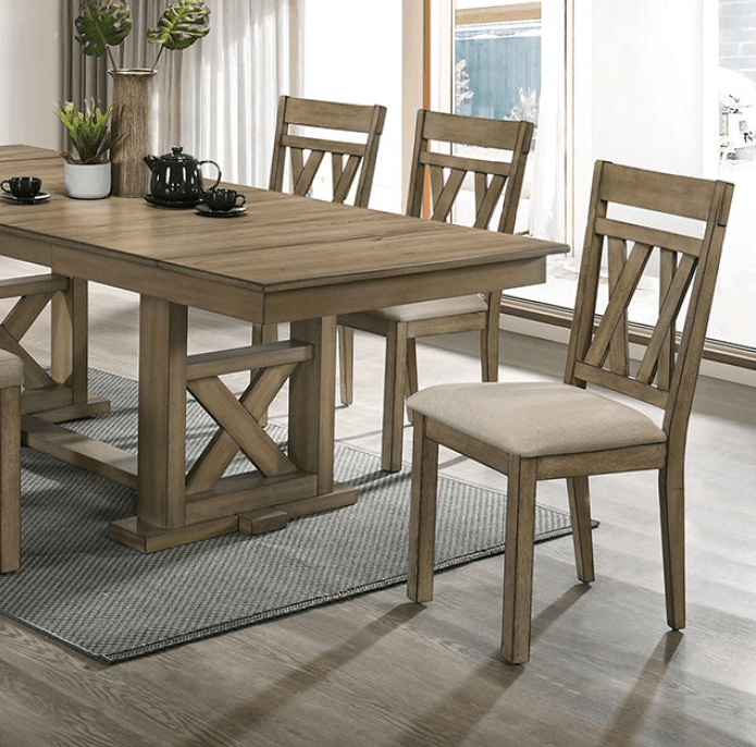 Templemore 7-Piece Rustic Double Leaf Dining Set