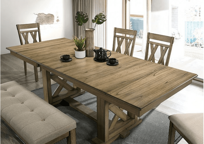 Templemore 7-Piece Rustic Double Leaf Dining Set