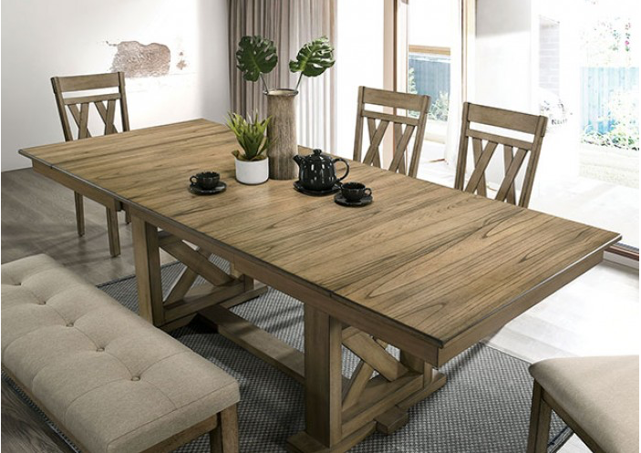 Templemore 6-Piece Rustic Double Leaf Dining Set