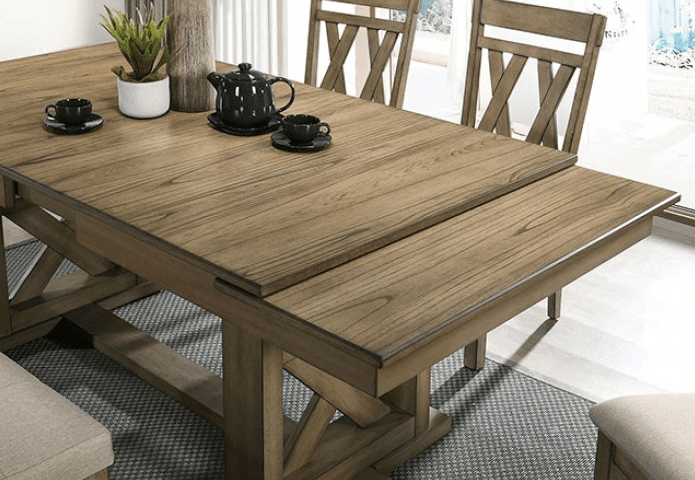 Templemore 7-Piece Rustic Double Leaf Dining Set