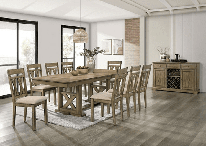 Templemore 7-Piece Rustic Double Leaf Dining Set