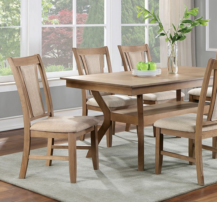 Upminster 5-Piece Natural Finish Wooden Dining Set