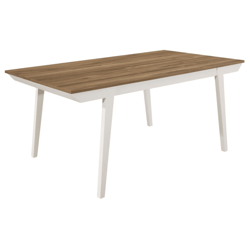 Nogales Rectangular Wood Dining Table Natural Acacia And Off White