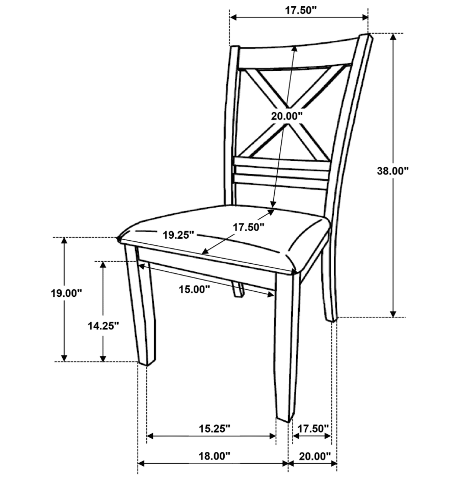 Hollis Cross Back Wood Dining Side Chair White Set Of 2