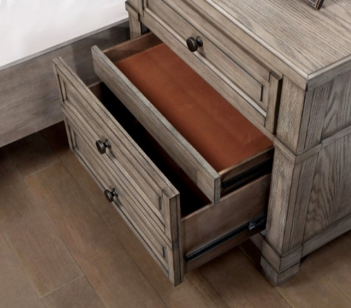 Durango Transitional Nightstand - Warm Gray