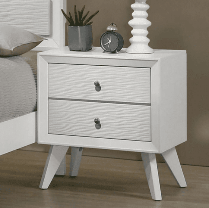 Dortmund Contemporary Nightstand - White