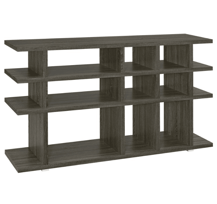 Gruffolo Modern Rustic Bookcase in Weathered Grey