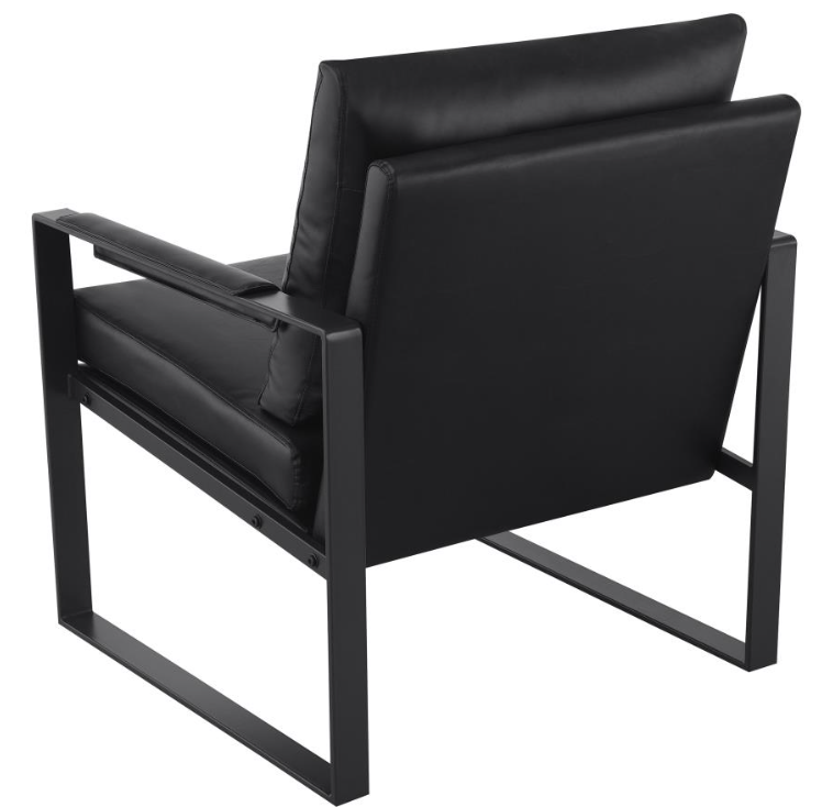 Rosalind Upholstered Track Arms Accent Chair Black and Gunmetal