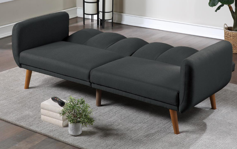 Arkley Upholstered Split Back Sleeper Sofa - Black