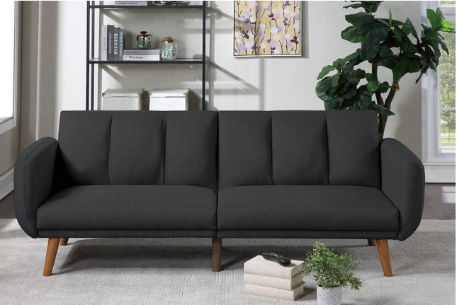 Arkley Upholstered Split Back Sleeper Sofa - Black