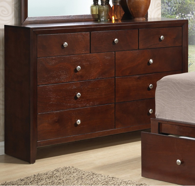 Arlington Queen Storage Bedroom Set with Bookcase Headboard - Brown Cherry