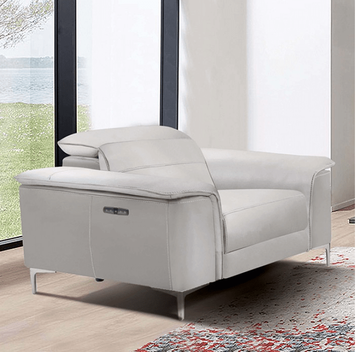 Ascona Contemporary Power Sofa - Light Taupe