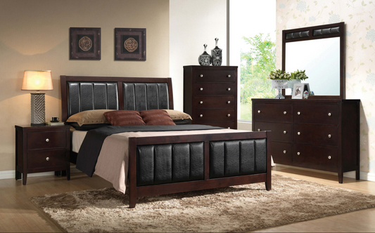 Carlton Transitional King Bedroom Set - Espresso