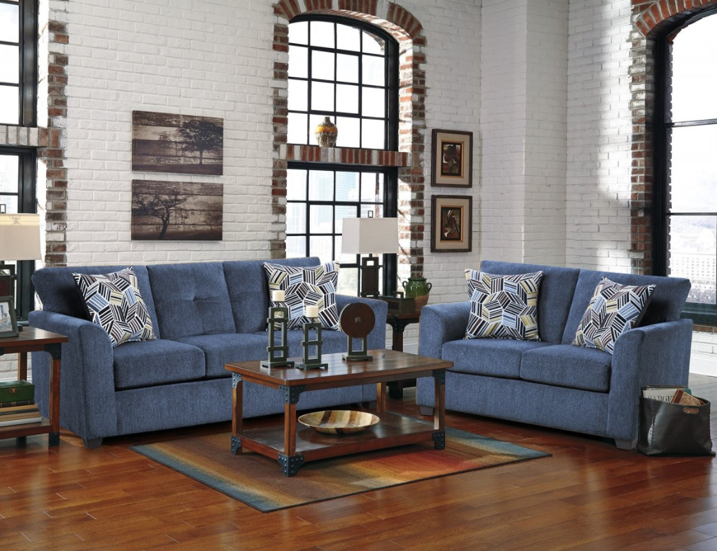 3000 Kennedy Contemporary Sofa - Blue