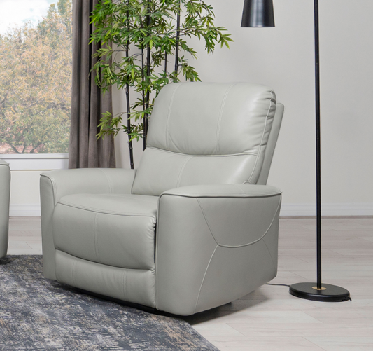 Greenfield Upholstered Power Recliner Chair Ivory