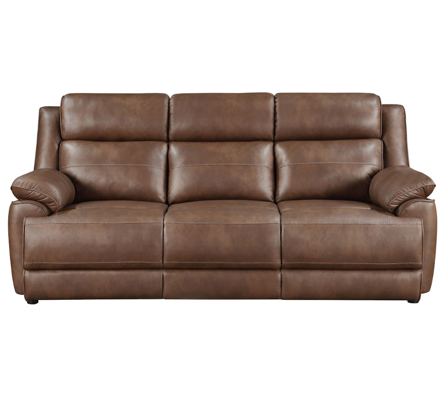 Ellington Upholstered Padded Arm Sofa Dark Brown