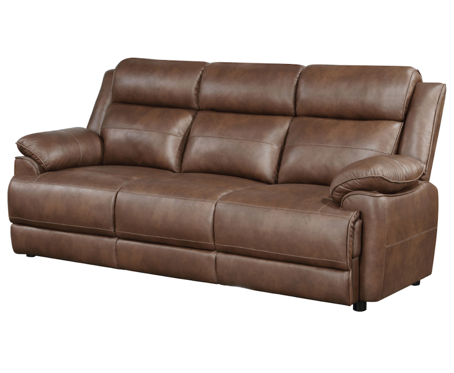 Ellington Upholstered Padded Arm Sofa Dark Brown