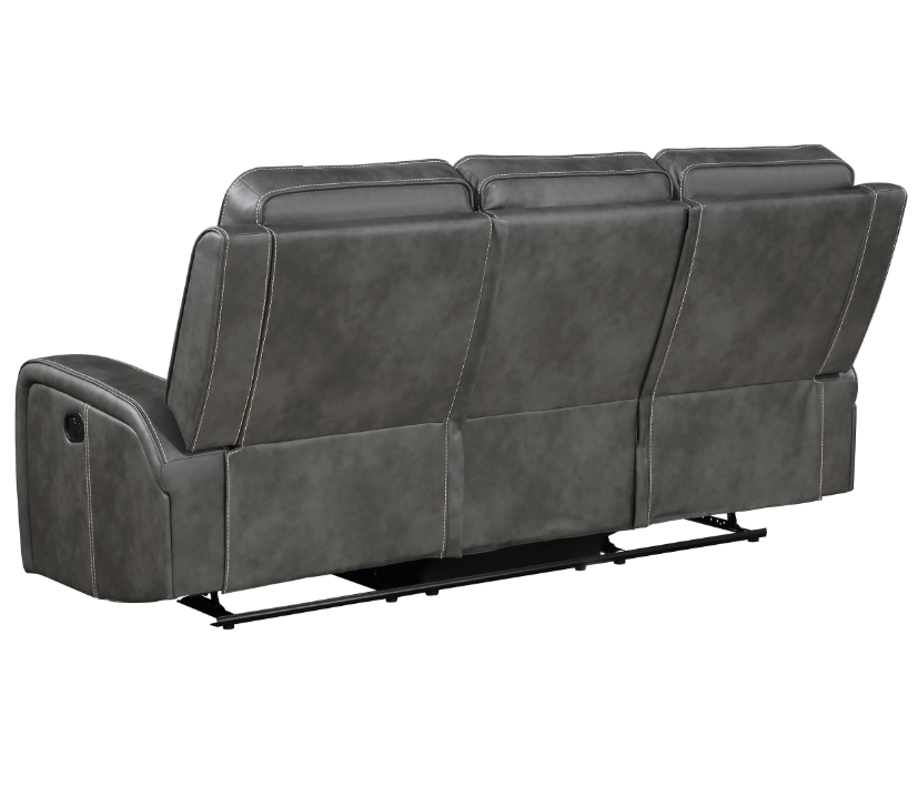 Raelynn Upholstered Motion Reclining Sofa Set Grey