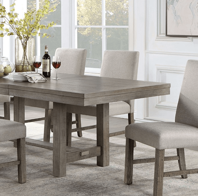 San Antonio Rustic 7-Piece Trestle Dining Set - Gray