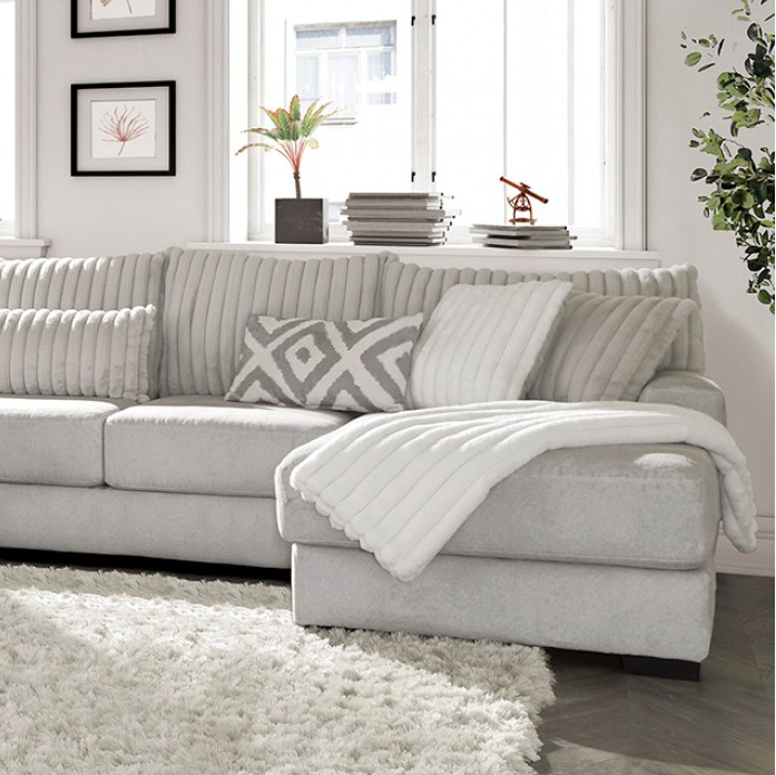 Furniture of America Hermiston Transitional Gray Sectional