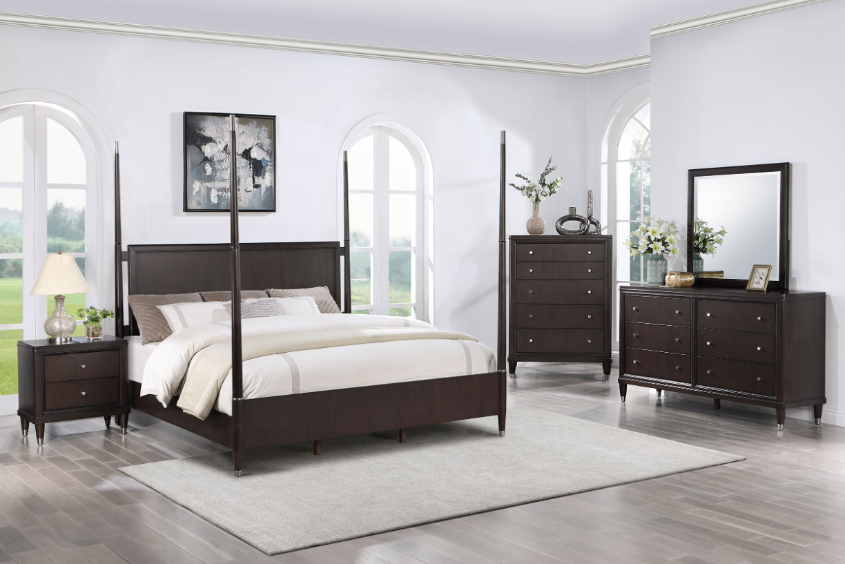 Emberlyn Queen Poster Bed In Rich Brown – Finally Home Furnishings LLC